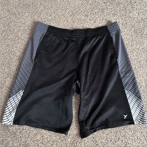 Old Navy Men's Medium Black and Gray Athletic Shorts